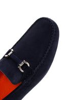 Erkek Lacivert Süet Deri Loafer | Derimod Erkek Lacivert Süet Deri Loafer | Derimod