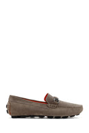Erkek Vizon Süet Deri Loafer | Derimod Erkek Vizon Süet Deri Loafer | Derimod