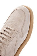 Erkek Bej Bağcıklı Süet Deri Casual Sneaker | Derimod Erkek Bej Bağcıklı Süet Deri Casual Sneaker | Derimod