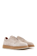 Erkek Bej Bağcıklı Süet Deri Casual Sneaker | Derimod Erkek Bej Bağcıklı Süet Deri Casual Sneaker | Derimod