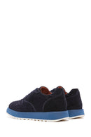 Erkek Lacivert Bağcıklı Süet Deri Casual Sneaker | Derimod Erkek Lacivert Bağcıklı Süet Deri Casual Sneaker | Derimod
