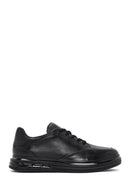 Erkek Siyah Bağcıklı Deri Sneaker | Derimod Erkek Siyah Bağcıklı Deri Sneaker | Derimod