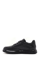Erkek Siyah Bağcıklı Deri Sneaker | Derimod Erkek Siyah Bağcıklı Deri Sneaker | Derimod