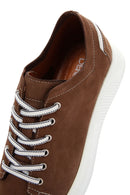 Erkek Vizon Bağcıklı Süet Deri Sneaker | Derimod Erkek Vizon Bağcıklı Süet Deri Sneaker | Derimod