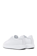 Men's White Lace-up Leather Sneaker | Derimod Men's White Lace-up Leather Sneaker | Derimod