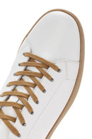 Erkek Beyaz Bağcıklı Deri Sneaker | Derimod Erkek Beyaz Bağcıklı Deri Sneaker | Derimod