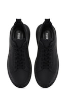 Men's Black Lace-up Leather Sneaker | Derimod Men's Black Lace-up Leather Sneaker | Derimod