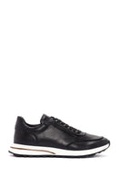 Erkek Siyah Bağcıklı Deri Sneaker | Derimod Erkek Siyah Bağcıklı Deri Sneaker | Derimod