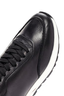 Erkek Siyah Bağcıklı Deri Sneaker | Derimod Erkek Siyah Bağcıklı Deri Sneaker | Derimod