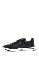 Erkek Siyah Bağcıklı Deri Sneaker | Derimod Erkek Siyah Bağcıklı Deri Sneaker | Derimod