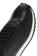 Erkek Siyah Bağcıklı Kalın Tabanlı Deri Sneaker | Derimod Erkek Siyah Bağcıklı Kalın Tabanlı Deri Sneaker | Derimod