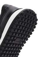 Erkek Siyah Bağcıklı Kalın Tabanlı Deri Sneaker | Derimod Erkek Siyah Bağcıklı Kalın Tabanlı Deri Sneaker | Derimod