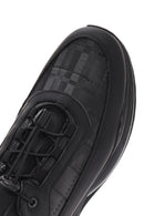 Erkek Siyah Bağcıklı Kalın Tabanlı Deri Sneaker | Derimod Erkek Siyah Bağcıklı Kalın Tabanlı Deri Sneaker | Derimod