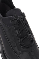 Erkek Siyah Bağcıklı Kalın Tabanlı Deri Sneaker | Derimod Erkek Siyah Bağcıklı Kalın Tabanlı Deri Sneaker | Derimod