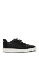 Men's Black Lace-up Leather Sneaker | Derimod Men's Black Lace-up Leather Sneaker | Derimod