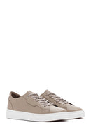 Erkek Bej Bağcıklı Deri Sneaker | Derimod Erkek Bej Bağcıklı Deri Sneaker | Derimod