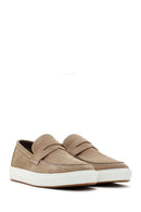 Erkek Kum Nubuk Deri Casual Loafer | Derimod Erkek Kum Nubuk Deri Casual Loafer | Derimod