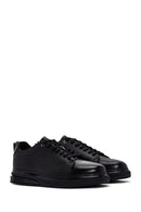 Erkek Siyah Bağcıklı Deri Sneaker | Derimod Erkek Siyah Bağcıklı Deri Sneaker | Derimod