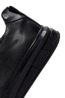 Erkek Siyah Bağcıklı Deri Sneaker | Derimod Erkek Siyah Bağcıklı Deri Sneaker | Derimod