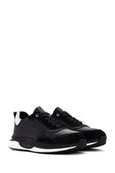 Erkek Siyah Bağcıklı Deri Casual Sneaker | Derimod Erkek Siyah Bağcıklı Deri Casual Sneaker | Derimod