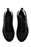 Erkek Siyah Bağcıklı Deri Casual Sneaker | Derimod Erkek Siyah Bağcıklı Deri Casual Sneaker | Derimod