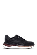 Erkek Siyah Bağcıklı Kalın Tabanlı Deri Casual Sneaker | Derimod Erkek Siyah Bağcıklı Kalın Tabanlı Deri Casual Sneaker | Derimod