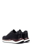 Erkek Siyah Bağcıklı Kalın Tabanlı Deri Casual Sneaker | Derimod Erkek Siyah Bağcıklı Kalın Tabanlı Deri Casual Sneaker | Derimod