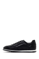Erkek Siyah Bağcıklı Deri Sneaker | Derimod Erkek Siyah Bağcıklı Deri Sneaker | Derimod