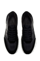 Men's Black Lace-Up Leather Casual Sneaker | Derimod Men's Black Lace-Up Leather Casual Sneaker | Derimod