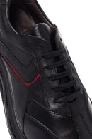 Erkek Siyah Bağcıklı Kalın Tabanlı Deri Casual Sneaker | Derimod Erkek Siyah Bağcıklı Kalın Tabanlı Deri Casual Sneaker | Derimod