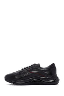 Erkek Siyah Bağcıklı Kalın Tabanlı Deri Casual Sneaker | Derimod Erkek Siyah Bağcıklı Kalın Tabanlı Deri Casual Sneaker | Derimod