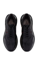 Erkek Siyah Bağcıklı Kalın Tabanlı Deri Casual Sneaker | Derimod Erkek Siyah Bağcıklı Kalın Tabanlı Deri Casual Sneaker | Derimod