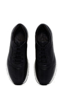 Men's Black Thick Soled Leather Sneaker | Derimod Men's Black Thick Soled Leather Sneaker | Derimod