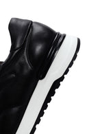 Men's Black Thick Soled Leather Sneaker | Derimod Men's Black Thick Soled Leather Sneaker | Derimod