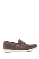 Erkek Vizon Nubuk Deri Casual Loafer | Derimod Erkek Vizon Nubuk Deri Casual Loafer | Derimod