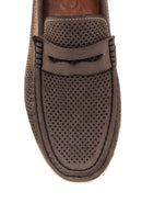 Erkek Vizon Nubuk Deri Casual Loafer | Derimod Erkek Vizon Nubuk Deri Casual Loafer | Derimod
