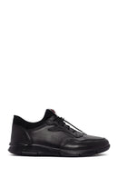 Erkek Siyah Bağcıklı Deri Sneaker | Derimod Erkek Siyah Bağcıklı Deri Sneaker | Derimod