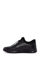 Erkek Siyah Bağcıklı Deri Sneaker | Derimod Erkek Siyah Bağcıklı Deri Sneaker | Derimod