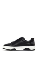 Erkek Siyah Bağcıklı Kalın Tabanlı Deri Sneaker | Derimod Erkek Siyah Bağcıklı Kalın Tabanlı Deri Sneaker | Derimod