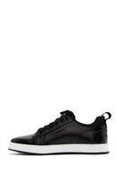 Erkek Siyah Bağcıklı Deri Sneaker | Derimod Erkek Siyah Bağcıklı Deri Sneaker | Derimod
