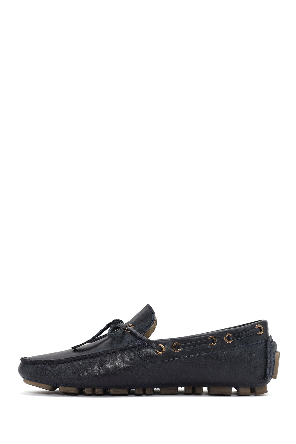 Erkek Lacivert Deri Comfort Loafer
