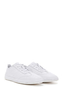 Erkek Beyaz Bağcıklı Deri Sneaker | Derimod Erkek Beyaz Bağcıklı Deri Sneaker | Derimod