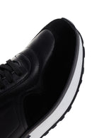 Men's Black Thick Sole Lace-up Leather Casual Sneaker | Derimod Men's Black Thick Sole Lace-up Leather Casual Sneaker | Derimod