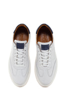 Erkek Beyaz Bağcıklı Deri Sneaker | Derimod Erkek Beyaz Bağcıklı Deri Sneaker | Derimod