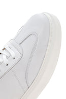 Erkek Beyaz Bağcıklı Deri Sneaker | Derimod Erkek Beyaz Bağcıklı Deri Sneaker | Derimod
