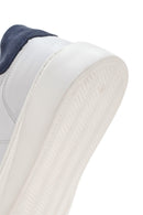 Erkek Beyaz Bağcıklı Deri Sneaker | Derimod Erkek Beyaz Bağcıklı Deri Sneaker | Derimod