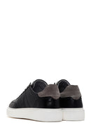 Erkek Siyah Bağcıklı Deri Sneaker | Derimod Erkek Siyah Bağcıklı Deri Sneaker | Derimod