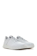 Erkek Beyaz Bağcıklı Deri Sneaker | Derimod Erkek Beyaz Bağcıklı Deri Sneaker | Derimod