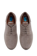 Men's Mink Lace-Up Nubuck Leather Casual Shoes | Derimod Men's Mink Lace-Up Nubuck Leather Casual Shoes | Derimod