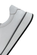 Men's White Lace-up Leather Sneaker | Derimod Men's White Lace-up Leather Sneaker | Derimod